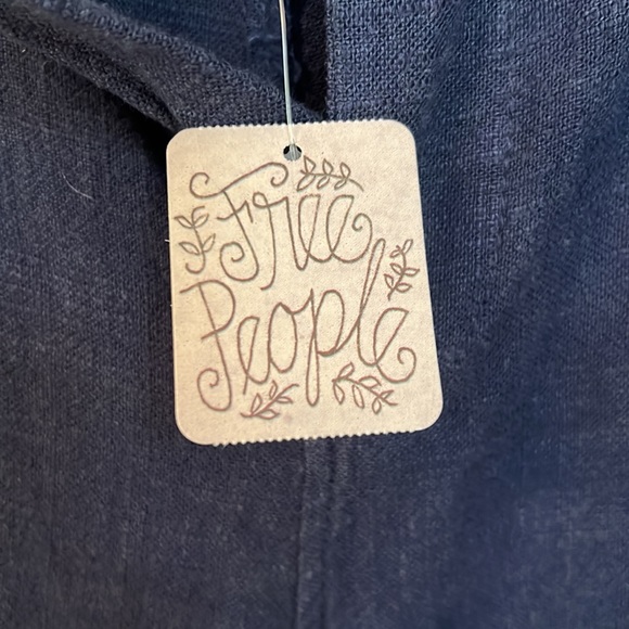 Free People Straight Leg Trouser Navy Blue Size 0 Womens Small - Picture 8 of 15